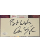 Vice President Dan Quayle signed 2.75x6 Index Card Best Wishes- JSA #LL60286 (44th VP/Senator)