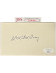Wm H. Bill Terry signed 3x5 Index Card- JSA #LL60403 (New York Giants/1954 HOF)