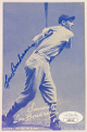 Lou Boudreau signed 3.5X5.5 HOF Exhibit Card- JSA #LL60423 (Indians/Red Sox/HOF 1980)