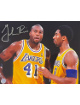 Glen Rice signed Los Angeles Lakers 8x10 Photo- AWM Hologram (w/ Kobe Bryant)