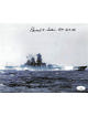 Edward Sieber signed WWII Vintage 8x10 Photo- JSA #SS17720- Hit 4-7-45- Helldiver Japanese Yamato/signed twice