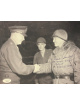 Francis Sanza signed WWII Vintage B&W 8x10 Photo- JSA #SS17721 (General Patton's Jeep Driver 3rd Army)