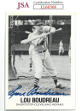 Lou Boudreau signed 1977 TCMA Renata Galasso Baseball Card #19- JSA #LL60366 (Cleveland Indians/On Card Auto)
