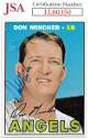 Don Mincher signed 1967 Topps Baseball On Card Auto #312- JSA #LL60350 (California Angels)