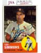 Curt Simmons signed 1963 Topps Card #22- JSA #LL60314 (On Card Auto/St. Louis Cardinals)
