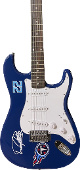 Derrick Henry signed Tennessee Titans Logo Blue Silvertone 39" FS Strat Electric Guitar #22- Beckett Witnessed