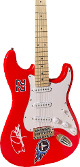 Derrick Henry signed Tennessee Titans Logo Red Glarry 39" FS Strat Electric Guitar #22- Beckett Witnessed