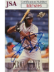 Jermaine Dye signed 1996 Fleer Excel Rookie On Card Auto (RC) #124- JSA (Braves)