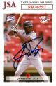 Jermaine Dye signed 1995 Best Rookie Baseball On Card Auto #52- JSA #RR76592 (Atlanta Braves)