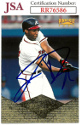 Jermaine Dye signed 1997 Pinnacle Baseball On Card Auto #86- JSA #RR76586 (Atlanta Braves)