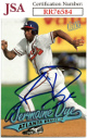 Jermaine Dye signed 1997 Fleer Ultra Baseball On Card Auto #151- JSA #RR76584 (Atlanta Braves)