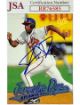 Jermaine Dye signed 1997 Fleer Ultra Baseball On Card Auto #151- JSA (Braves)