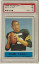 Bart Starr 1964 Philadelphia Football Card #79- PSA Graded 7 NM (Packers/Alabama/HOF)