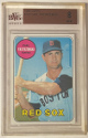 Carl Yastrzemski 1969 Topps Baseball Card #130- BVG Graded 8 NM-MT (Sub Grades/Boston Red Sox)
