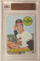 Jim Palmer 1969 Topps Baseball Card #573- BVG Graded 8 NM-MT (Sub Grades/Baltimore Orioles)