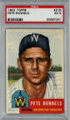 Pete Runnels 1953 Topps Baseball Card #219- PSA Graded 5 EX (Washington Senators)