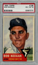 Bob Keegan 1953 Topps Baseball Card #196- PSA Graded 6 EX-MT (Chicago White Sox)