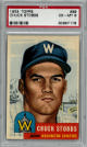 Chuck Stobbs 1953 Topps Baseball Card #89- PSA Graded 6 EX-MT (Washington Senators)