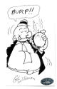 George Wildman signed 3x5 Index Card w/ Wimpy Original Sketch- Pristine Auction LOA