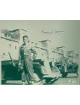 Francis Sanza signed WWII Vintage B&W 8x10 Photo- JSA #AC92776 (General Patton's Jeep Driver 3rd Army)