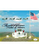 Hershel W. Williams signed WWII Memorial on Mt Suribachi 8x10 Photo- JSA #AC92785- Medal of Honor/Iwo Jima