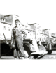 Francis Sanza signed WWII Vintage B&W 8x10 Photo- JSA #AC92650 (General Patton's Jeep Driver 3rd Army)