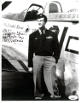 Major Donald J. Strait signed WWII B&W 8.5x11 Photo- JSA #AC92657- P-51 Mustang Double Ace Pilot/361st FT Group/13 1/2 Victories
