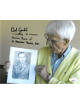 Robert "Bob" Goebel signed WWII Color 8x10 Photo- JSA #AC92661- Holding Photo of Lt. Herbert Franke, GAF/11 Victories/61 Mission