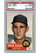 Eddie Kazak 1953 Topps Baseball Card #194- PSA Graded 6 EX-MT (Detroit Tigers)