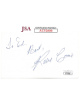Perry Como signed 3x5 Index Card To Ed, Best- JSA #AC92606 (Singer/Actor)