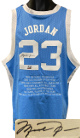 Michael Jordan signed North Carolina Tar Heels Nike Lt Blue Authentic Stat Jersey 4/23- Upper Deck Hologram  (Size 46)