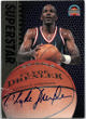 Clyde Drexler signed 1997-98 Score Board Gold Superstar Auto Card (Trail Blazers/Rockets)