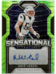 Mike Vrabel 2020 Panini Prizm Sensational Signatures Auto Green Pulsar Card #12 (New England Patriots)