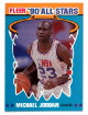 Michael Jordan 1990-91 Fleer All-Stars NBA Sticker Card #5 (Chicago Bulls)