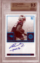 Rhamondre Stevenson 2021 Panini Encased Rookie Endorsements Sapphire Card (RC) #RE-RS- 27/35- BGS Graded 9.5 Gem Mint/10 Auto