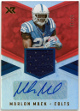 Marlon Mack signed 2017 Panini XR Football RPA Rookie Auto/Patch Card #RSM-MM- 31/75 (Indianapolis Colts)