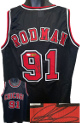 Dennis Rodman signed Chicago Black TB Custom Stitched Pro Basketball Jersey- JSA Witnessed
