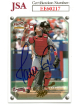 Javy Lopez signed 1998 Pacific Invincible Baseball On Card Auto #121- JSA #EE60217 (Atlanta Braves)