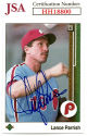 Lance Parrish signed 1989 Upper Deck Baseball On Card Auto #431- JSA #HH18800 (Philadelphia Phillies)