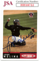 Jose Molina signed 2002 Topps Total Baseball On Card Auto #428- JSA #HH18722 (Anaheim Angels)