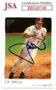 JD (J.D.) Drew signed 2002 Topps Gallery Baseball On Card Auto #18- JSA #HH18740 (St. Louis Cardinals)