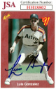 Luis Gonzalez signed 1991 Classic Rookie Baseball On Card Auto (RC) #T91- JSA #HH18802 (Houston Astros)
