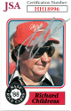 Richard Childress signed NASCAR 1988 Maxx Charlotte Racing On Card Auto #29- JSA #HH18996