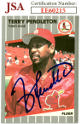 Terry Pendleton signed 1989 Fleer Baseball On Card Auto #461- JSA #EE60215 (St. Louis Cardinals)