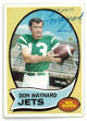 Don Maynard signed 1970 Topps Football On Card Auto #254- COA (New York Jets)