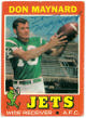 Don Maynard signed 1971 Topps Football On Card Auto #19- COA (New York Jets)