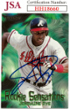 Jermaine Dye signed 1997 Fleer Rookie Sensations Baseball On Card Auto #4- JSA #HH18660 (Atlanta Braves)