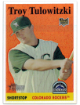 Troy Tulowitzki 2007 Topps Heritage Chrome Refractor Rookie Card (RC) #THC-30 (Colorado Rockies)