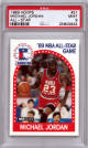 Michael Jordan 1989-90 NBA Hoops All-Star Card #21- PSA Graded 9 Mint (Chicago Bulls)