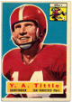 YA (Y.A.) Tittle 1956 Topps Football Card #86 (San Francisco 49ers)